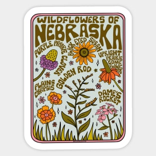 Nebraska Wildflowers Sticker